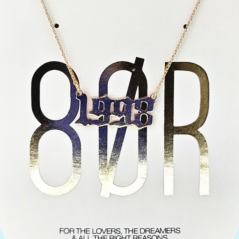 8 Other Reasons Necklace Gold Tone 1998 Birth Year Birthday Minimalist Birthday